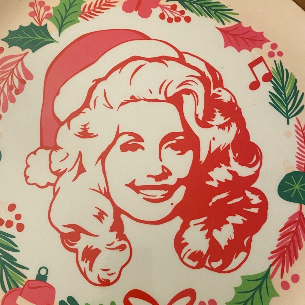 SALE!! Dolly Parton 14” melamine tray 
Pure Dolly!  Dolly celebrating Christmas - Picture 3 of 4